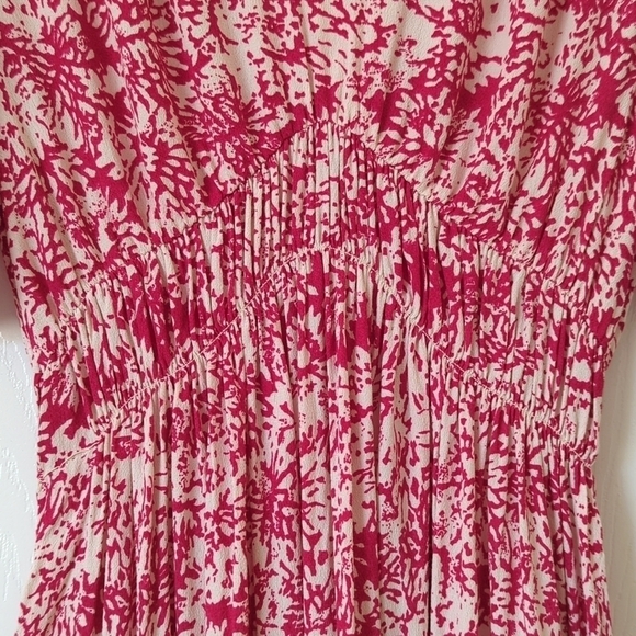 HD in Paris Anthropologie Archipelago Abstract Short Sleeve Mini Dress Pink 0 - Picture 7 of 13